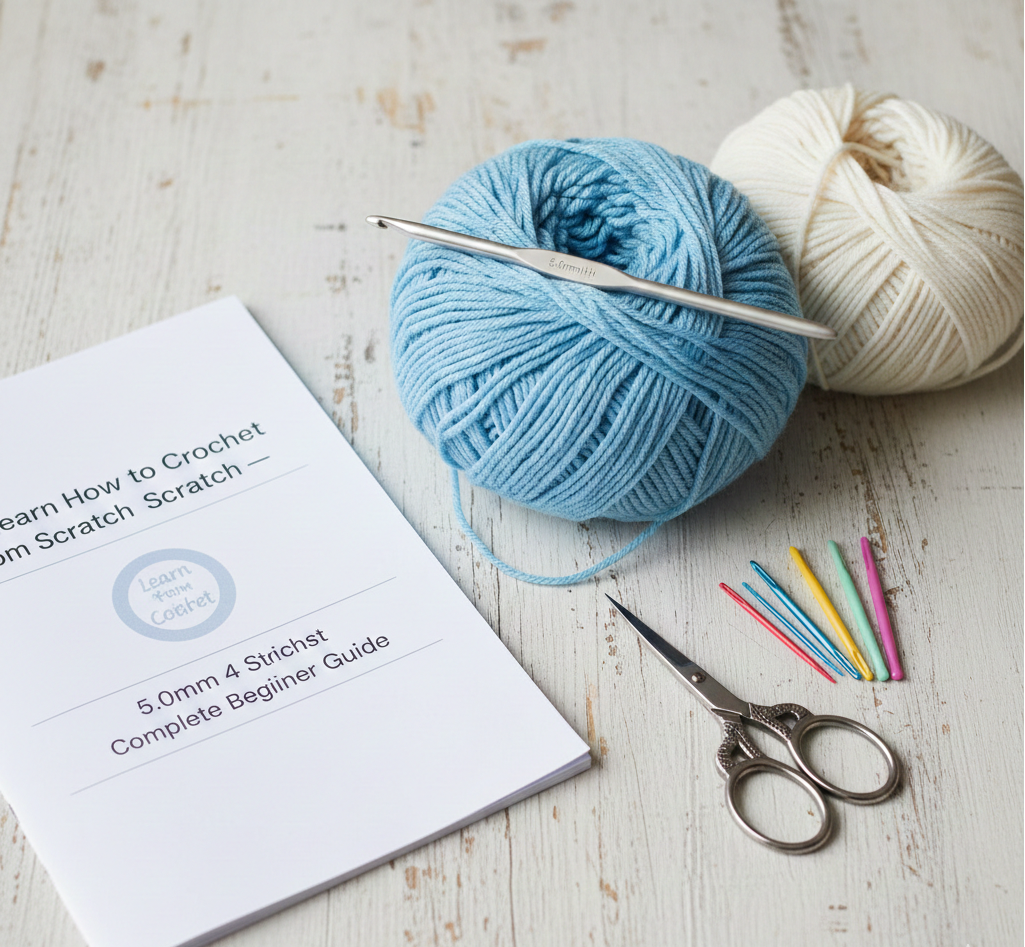 Learn how to crochet from scratch with this complete beginner’s guide. Step-by-step instructions, basic stitches, tools, and easy projects.