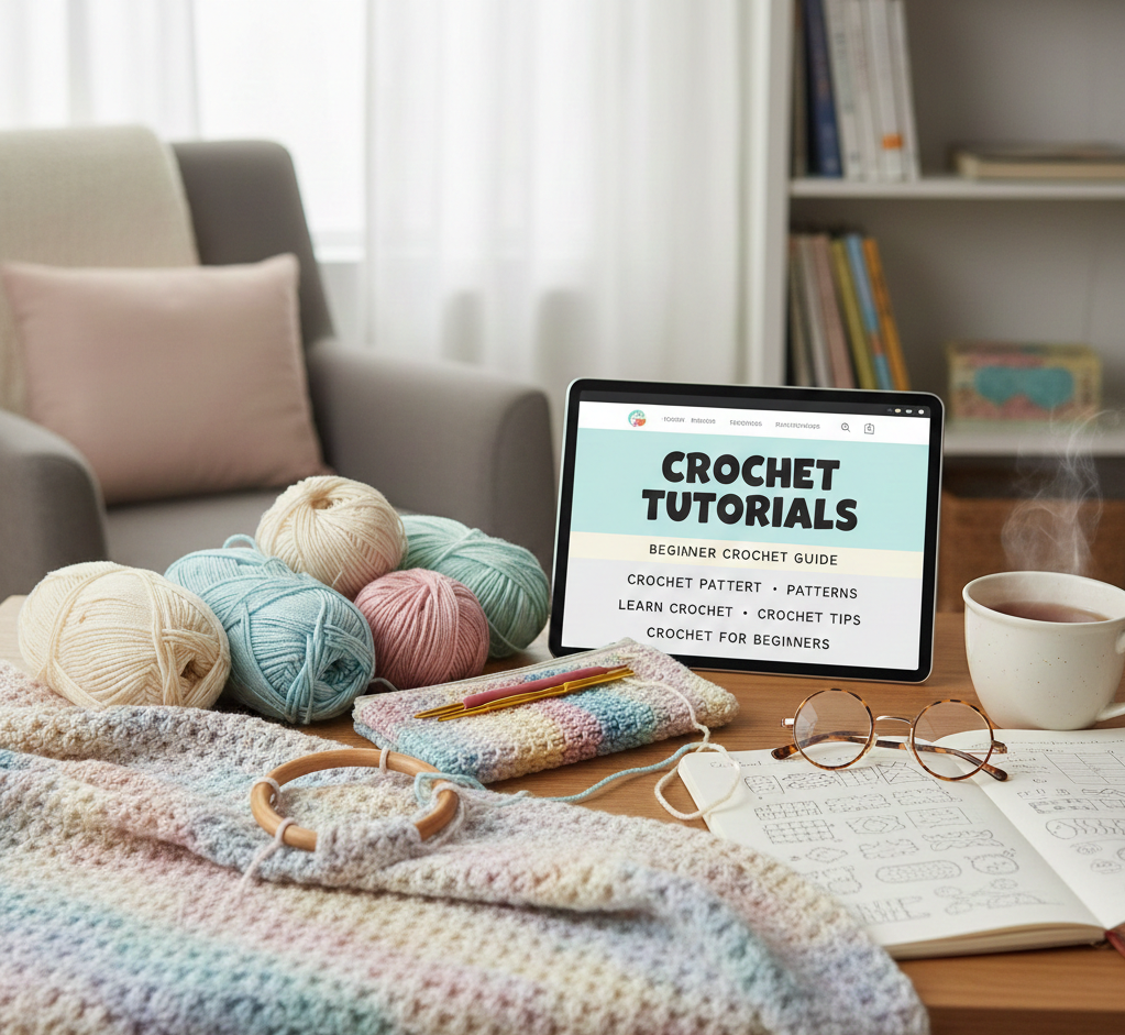 crochet tutorials, beginner crochet guide, crochet patterns, learn crochet, crochet tips, crochet for beginners