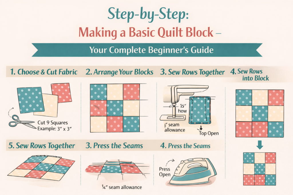 Step-by-Step Making a Basic Quilt Block - Your Complete Beginner's Guide
