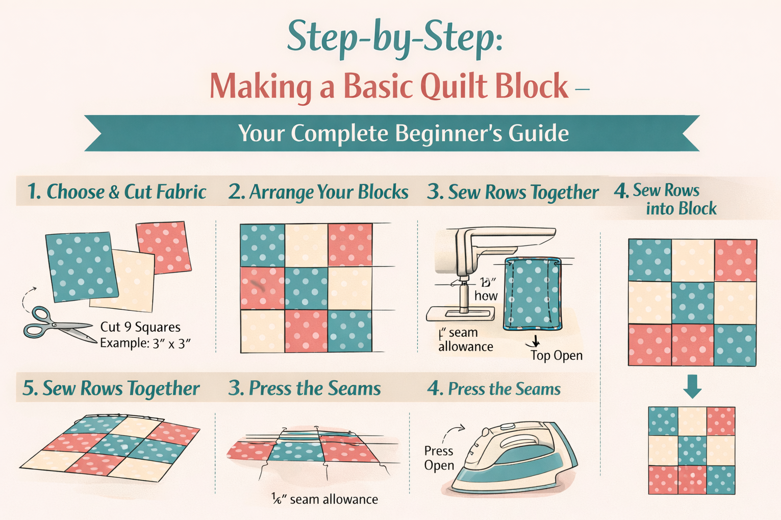 Step-by-Step Making a Basic Quilt Block - Your Complete Beginner's Guide